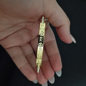 Michael Kors Gold Bracelet with Silver Diamond Accents